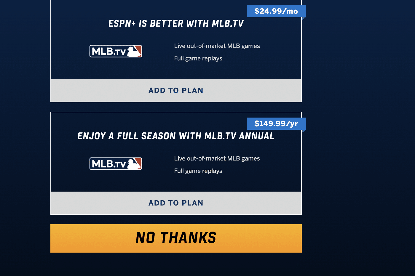 Add MLB.lTV to ESPN+