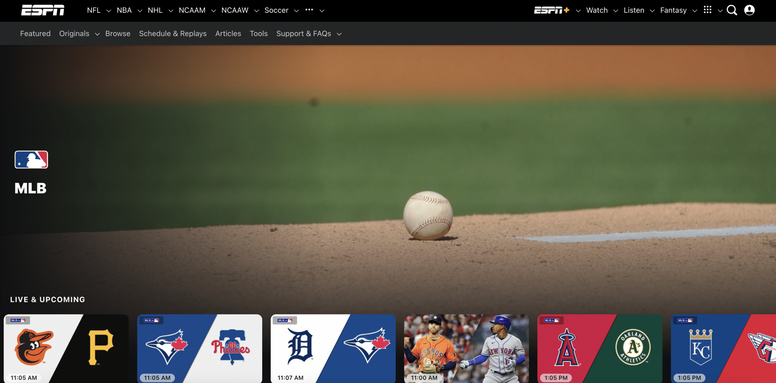 Live-stream MLB on ESPN+