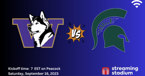 How to watch Michigan State vs. Washington live on Peacock
